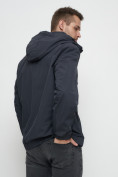 Оптом Куртка спортивная мужская на резинке большого размера темно-серого цвета 88657TC в Казани, фото 9