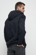 Оптом Куртка спортивная мужская на резинке большого размера темно-синего цвета 88657TS, фото 9