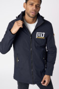 Оптом Куртка мужская удлиненная с капюшоном темно-синего цвета 88661TS в Казани, фото 8