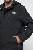 Оптом Куртка спортивная мужская большого размера черного цвета 88676Ch в Казани, фото 8