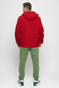 Оптом Куртка спортивная мужская большого размера красного цвета 88676Kr в Казани, фото 4