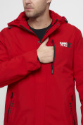 Оптом Куртка спортивная мужская большого размера красного цвета 88676Kr в Екатеринбурге, фото 8