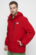 Оптом Куртка спортивная мужская большого размера красного цвета 88676Kr в Екатеринбурге, фото 9
