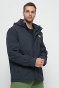 Оптом Куртка спортивная мужская большого размера темно-серого цвета 88676TC в Казани, фото 7