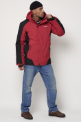 Оптом Горнолыжная куртка мужская красного цвета 88812Kr в Екатеринбурге, фото 3