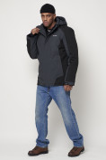 Оптом Горнолыжная куртка мужская темно-серого цвета 88812TC в Казани, фото 3