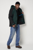 Оптом Горнолыжная куртка мужская темно-зеленого цвета 88812TZ в Екатеринбурге, фото 18