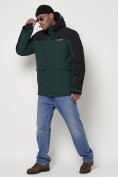 Оптом Горнолыжная куртка мужская темно-зеленого цвета 88814TZ в Казани, фото 2