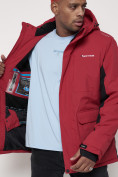 Оптом Горнолыжная куртка мужская красного цвета 88815Kr в Казани, фото 15