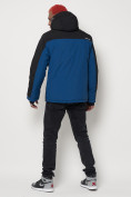 Оптом Горнолыжная куртка мужская big size синего цвета 88816S в Казани, фото 3