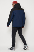 Оптом Горнолыжная куртка мужская big size темно-синего цвета 88816TS в Екатеринбурге, фото 4