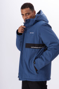 Оптом Горнолыжная куртка мужская синего цвета 88817S в Казани, фото 11