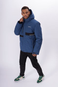 Оптом Горнолыжная куртка мужская синего цвета 88817S в Казани, фото 9