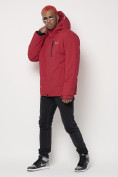 Оптом Горнолыжная куртка мужская красного цвета 88818Kr в Екатеринбурге, фото 2