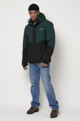 Оптом Горнолыжная куртка мужская темно-зеленого цвета 88819TZ в Казани, фото 2