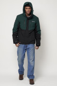 Оптом Горнолыжная куртка мужская темно-зеленого цвета 88819TZ в Казани, фото 5