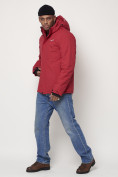 Оптом Горнолыжная куртка мужская красного цвета 88820Kr в Казани, фото 2