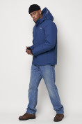Оптом Горнолыжная куртка мужская синего цвета 88820S в Казани, фото 3