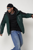 Оптом Горнолыжная куртка мужская темно-зеленого цвета 88821TZ в Казани, фото 14