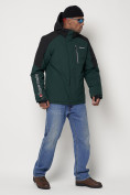 Оптом Горнолыжная куртка мужская темно-зеленого цвета 88821TZ в Казани, фото 3