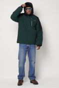 Оптом Горнолыжная куртка мужская темно-зеленого цвета 88821TZ в Казани, фото 9