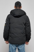 Оптом Куртка мужская зимняя с капюшоном молодежная черного цвета 88905Ch в Екатеринбурге, фото 15