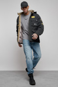 Оптом Куртка мужская зимняя с капюшоном молодежная черного цвета 88905Ch в Екатеринбурге, фото 19