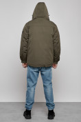 Оптом Куртка мужская зимняя с капюшоном молодежная цвета хаки 88905Kh в Екатеринбурге, фото 20