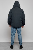 Оптом Куртка мужская зимняя с капюшоном молодежная темно-синего цвета 88905TS в Екатеринбурге, фото 5