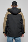 Оптом Куртка мужская зимняя с капюшоном молодежная черного цвета 88906Ch в Казани, фото 22