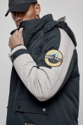 Оптом Куртка мужская зимняя с капюшоном молодежная темно-синего цвета 88906TS в Екатеринбурге, фото 13