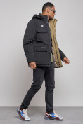 Оптом Куртка мужская зимняя с капюшоном молодежная черного цвета 88911Ch в Новосибирске, фото 3