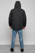 Оптом Куртка мужская зимняя с капюшоном молодежная черного цвета 88917Ch в Екатеринбурге, фото 17