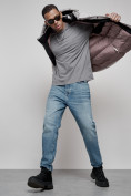 Оптом Куртка мужская зимняя с капюшоном молодежная серого цвета 88917Sr в Екатеринбурге, фото 19