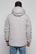 Оптом Куртка мужская зимняя с капюшоном молодежная серого цвета 88917Sr в Екатеринбурге, фото 7