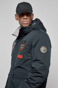 Оптом Куртка мужская зимняя с капюшоном молодежная темно-синего цвета 88917TS в Екатеринбурге, фото 15