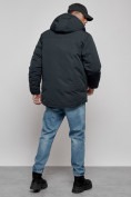 Оптом Куртка мужская зимняя с капюшоном молодежная темно-синего цвета 88917TS в Екатеринбурге, фото 4