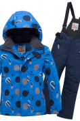Оптом Горнолыжный костюм подростковый для мальчика синего цвета 8915S в Сочи