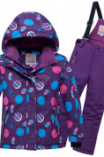 Оптом Горнолыжный костюм подростковый для девочки фиолетового цвета 8916F в Волгоградке