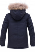 Оптом Куртка парка зимняя подростковая для мальчика темно-синего цвета 8931TS в Волгоградке, фото 2