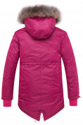 Оптом Куртка парка зимняя подростковая для девочки малинового цвета 8934M в Перми, фото 2