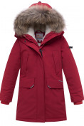 Оптом Куртка парка зимняя подростковая для мальчика бордового цвета 8936Bo в Сочи