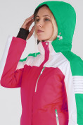 Оптом Женский зимний горнолыжный костюм розового цвета 019601R, фото 4