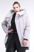 Оптом Куртка зимняя женская молодежная батал серого цвета 90-911_46Sr в Волгоградке, фото 3