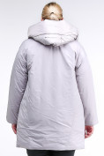 Оптом Куртка зимняя женская молодежная батал серого цвета 90-911_46Sr в Перми, фото 5
