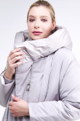 Оптом Куртка зимняя женская молодежная батал серого цвета 90-911_46Sr в Перми, фото 7