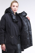 Оптом Куртка зимняя женская молодежная батал черного цвета 90-911_701Ch в Омске, фото 6