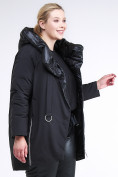 Оптом Куртка зимняя женская молодежная батал черного цвета 90-911_701Ch в Омске, фото 3