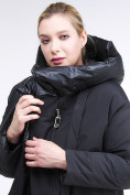 Оптом Куртка зимняя женская молодежная батал черного цвета 90-911_701Ch в Перми, фото 7