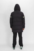 Оптом Спортивная молодежная куртка удлиненная мужская черного цвета 90006Ch в Казани, фото 16